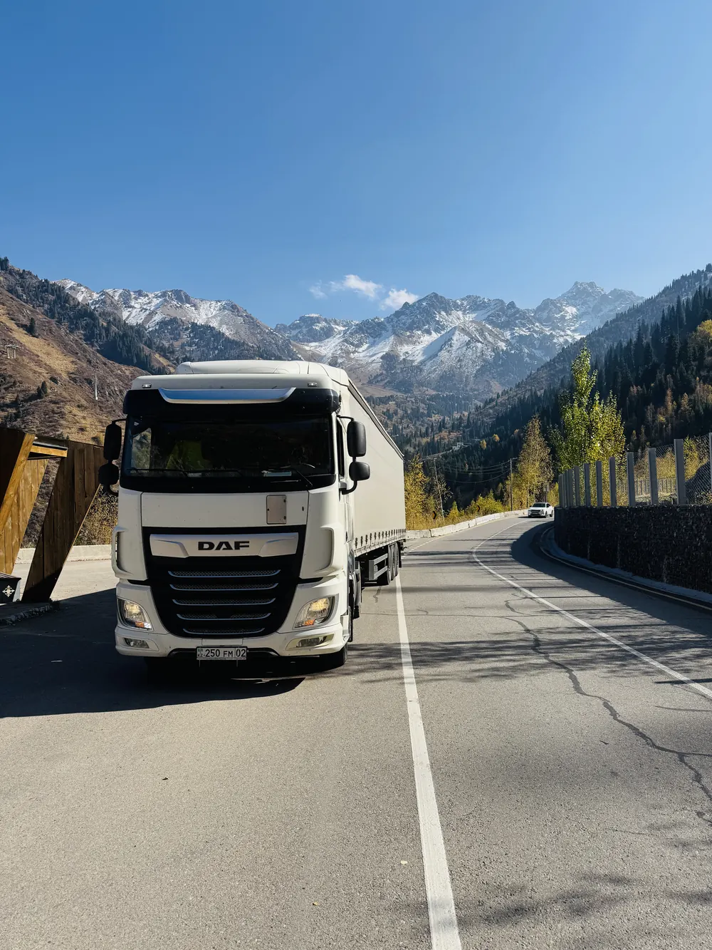 DAF XF on a mountain road